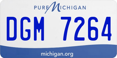 MI license plate DGM7264