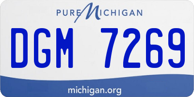 MI license plate DGM7269
