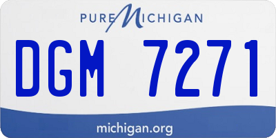 MI license plate DGM7271