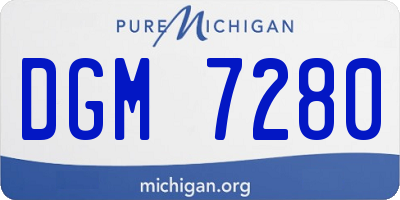 MI license plate DGM7280