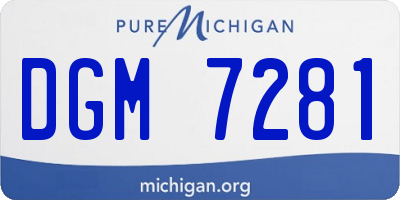 MI license plate DGM7281