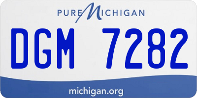 MI license plate DGM7282