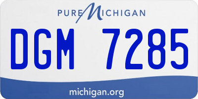 MI license plate DGM7285
