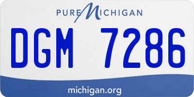 MI license plate DGM7286