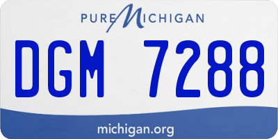 MI license plate DGM7288