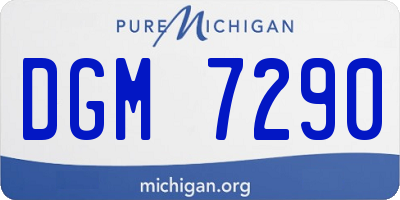 MI license plate DGM7290