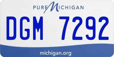 MI license plate DGM7292