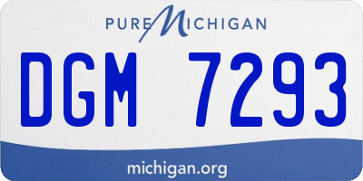 MI license plate DGM7293