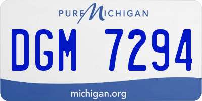 MI license plate DGM7294