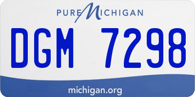 MI license plate DGM7298