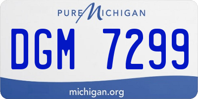 MI license plate DGM7299