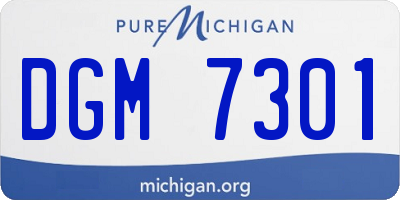 MI license plate DGM7301