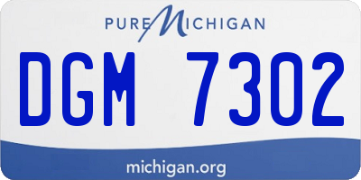 MI license plate DGM7302