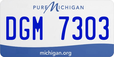 MI license plate DGM7303