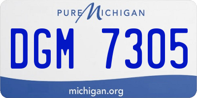 MI license plate DGM7305