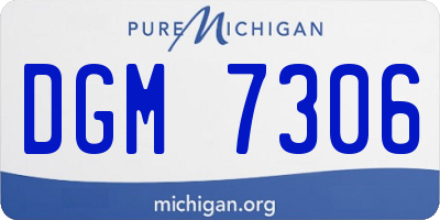 MI license plate DGM7306