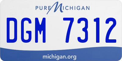 MI license plate DGM7312