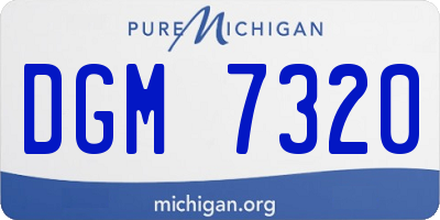 MI license plate DGM7320