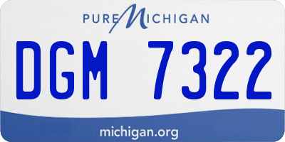 MI license plate DGM7322
