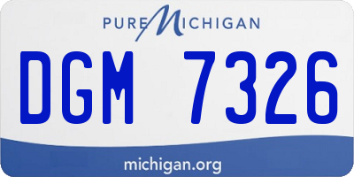 MI license plate DGM7326