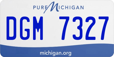MI license plate DGM7327