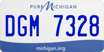MI license plate DGM7328
