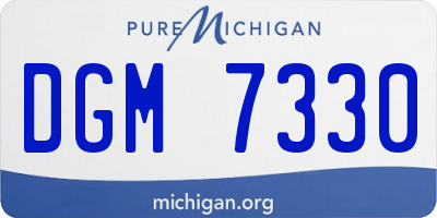MI license plate DGM7330