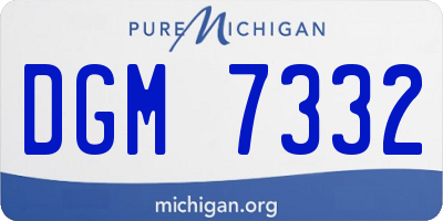 MI license plate DGM7332
