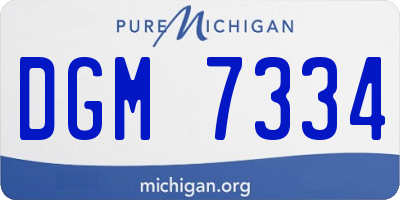 MI license plate DGM7334