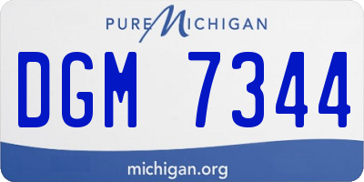 MI license plate DGM7344