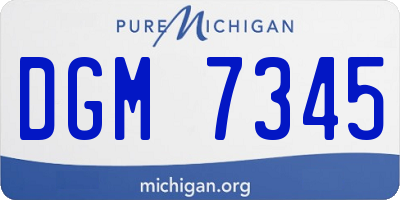 MI license plate DGM7345