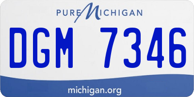 MI license plate DGM7346