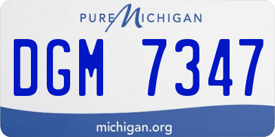 MI license plate DGM7347