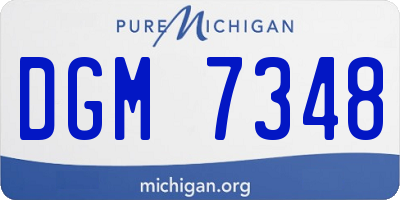 MI license plate DGM7348