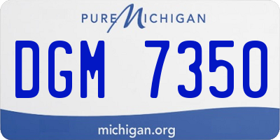 MI license plate DGM7350