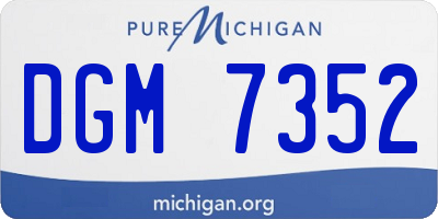 MI license plate DGM7352