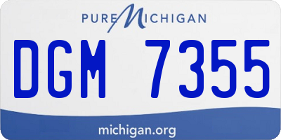 MI license plate DGM7355