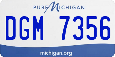 MI license plate DGM7356