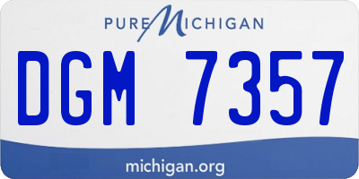 MI license plate DGM7357