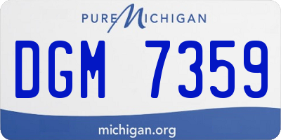 MI license plate DGM7359