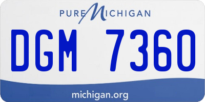 MI license plate DGM7360