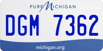 MI license plate DGM7362