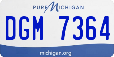 MI license plate DGM7364