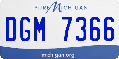 MI license plate DGM7366