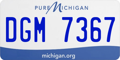 MI license plate DGM7367