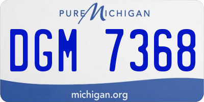 MI license plate DGM7368