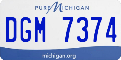 MI license plate DGM7374