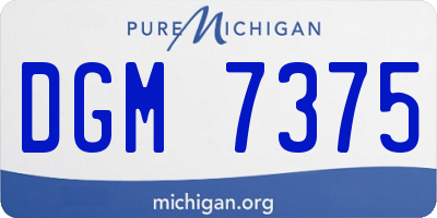 MI license plate DGM7375