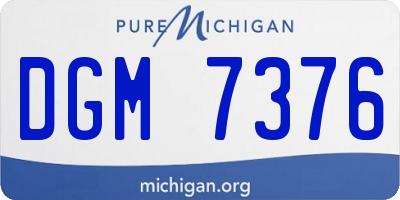MI license plate DGM7376