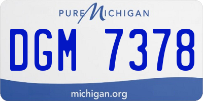 MI license plate DGM7378
